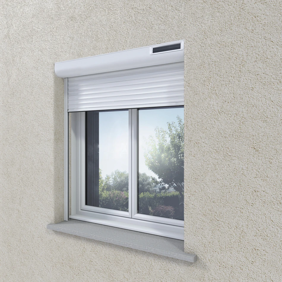 Volet roulant motorisé solaire avec store intégré, pour pose neuve et ...