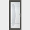 porte d'entrée en aluminium vitrée de style contemporain NORA BATIMAN
