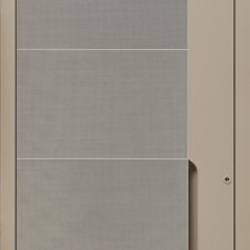 Porte d'entrée aluminium 100 contemporaine Exigence LENA BATIMAN