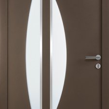 Porte d'entrée aluminium avec vitrage contemporaine MANGOKY BATIMAN