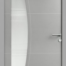 porte d'entrée en aluminium de style contemporain MASSA BATIMAN