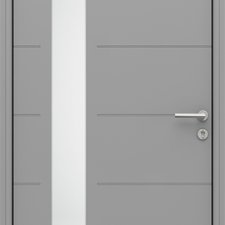 porte entrée aluminium contemporaine sabis batiman