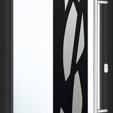 porte d'entrée en aluminium de style contemporain avec vitrage TROPEA BATIMAN